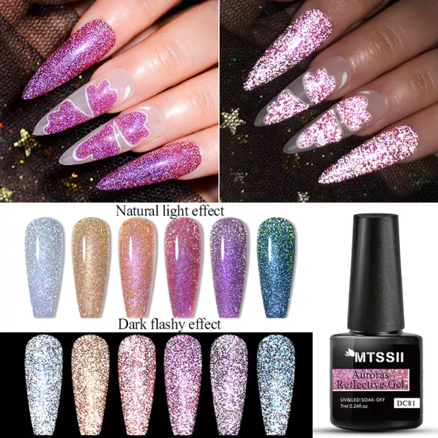 Esmalte de uñas Mtssii 7 ml Brillo reflectante brillo remojo gel UV 3