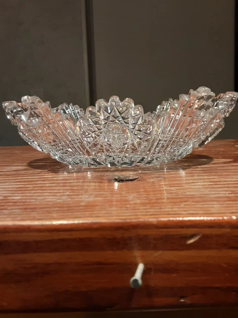Exceptional Unusual Vintage American Brilliant Cut Bowl " Cut To Peices " 11