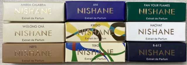 Juego de descubrimiento de extracto de perfume Nishane 9 x 2 ml