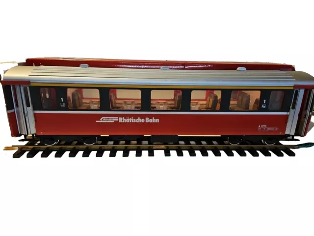 LGB 3067 1st Class RHB Passenger Car, G Scale with Interior Lights