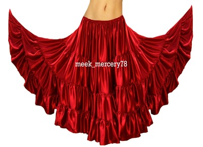 Avoria Raso Danza Del Ventre Donna Casual Abbigliamento 14.6m con Volant Gonna S52 
