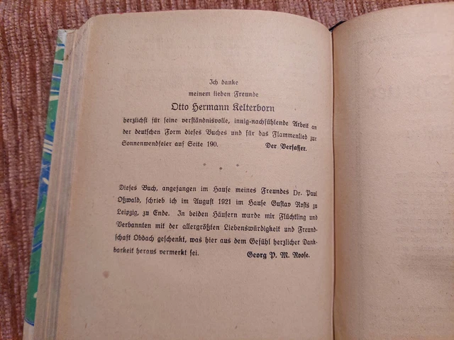 UNBESIEGT! Roman DEUTSCHER OFFIZIER 1921 ERSTER WELTKRIEG Leder Handeinband 12