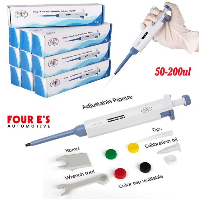 50-200ul Pipettor Micro Transfer Single Channel Adjustable Pipette Liquid Lab