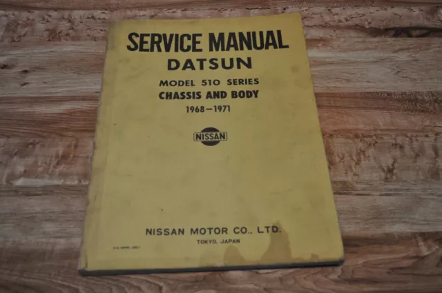 68-71 DATSUN 510 Body Chassis SERVICE MANUAL vtg original Nissan TOKYO JAPAN
