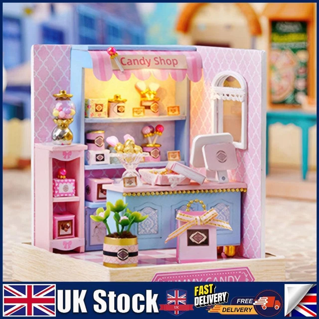 WOODEN CRAFT DOLL Houses Home Bedroom Decor DIY Small House Kit Making