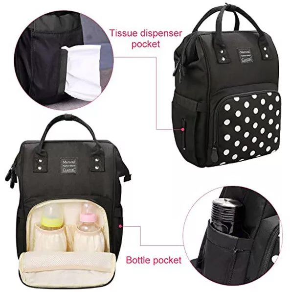 New Mummy Nappy Changing Bag Travel Baby Maternity Diaper Rucksack Backpack UK