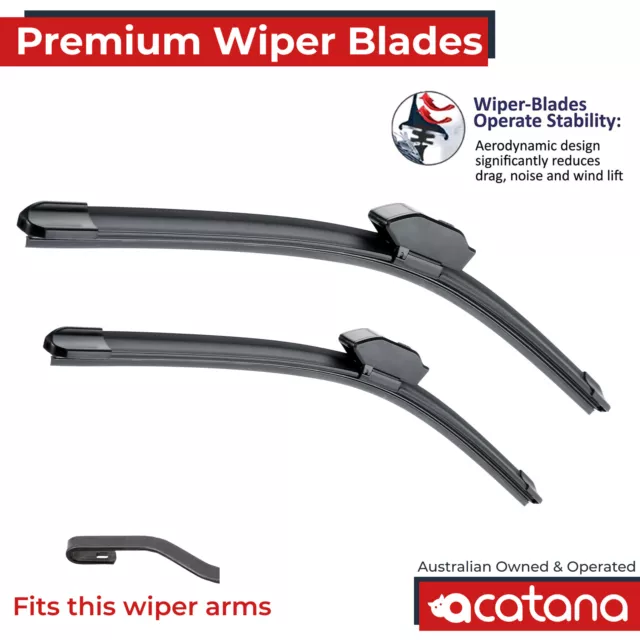 Wiper Blades for Toyota Land Cruiser 80 Series 1990 - 1998 Front Pair 18" + 18"