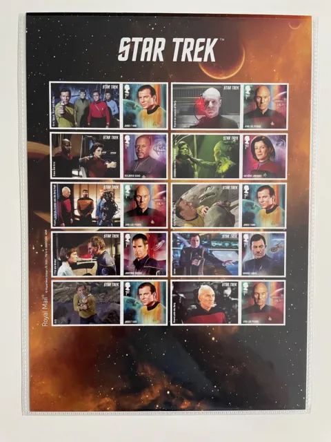 GB 2020 - Star Trek - (Smilers) Captains Collector Sheet -  LS128, LS129 - MNH