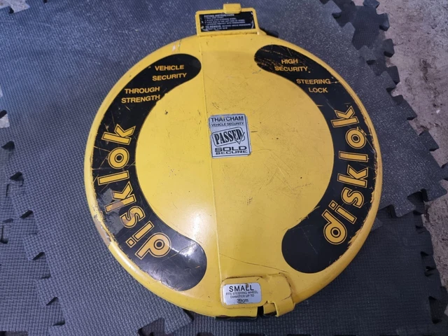 Disklok blocco volante auto taglia piccola 1 chiave gialla