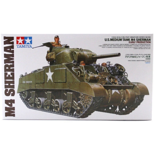 Tamiya 35190 - US Medium Réservoir M4 Sherman (Early Production) - 1:3 5