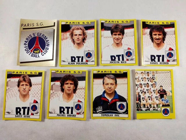 sympa lot de carte 1989 - 89 France / paris PSG    stickers ( panini ) 1