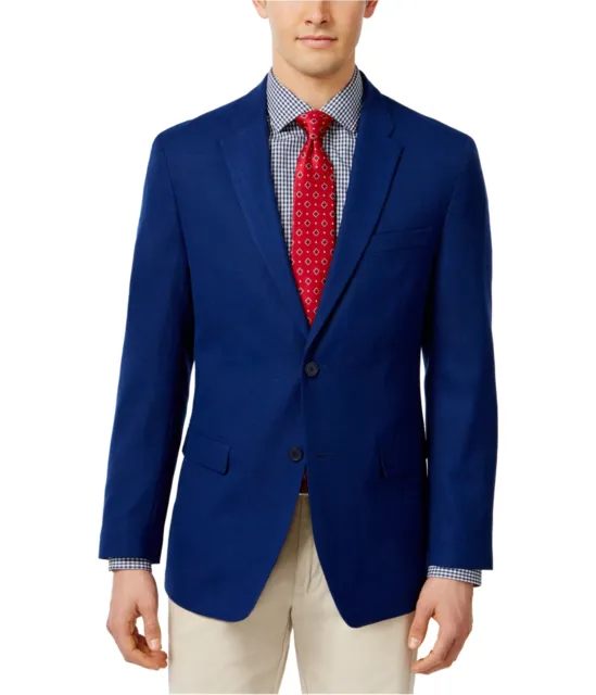 Tommy Hilfiger Mens Stretch Performance Two Button Blazer Jacket royalblue 40