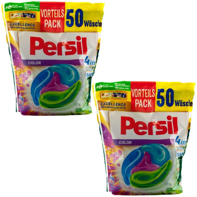 Persil Disques Color Excellence 2 x 50 Wl Color Laundry Agent 20°-60° 4in1
