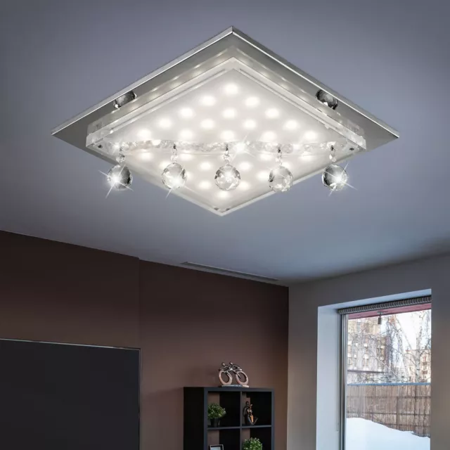 Hochwertige Kristall Glas Leuchte Decken Lampe 19 Watt LED Küchen Living-XXL