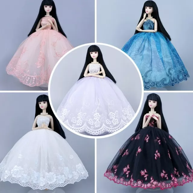 Handmade Wedding Dress For 11.5" 1/6 Doll Clothes Party Gown Outfits Kids Toys