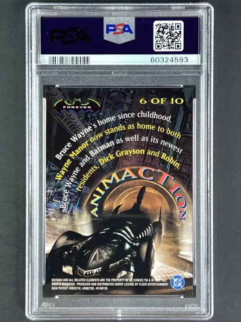 1995 Ultra Batman Forever Animaction Batman And Robin PSA 10 #6 2