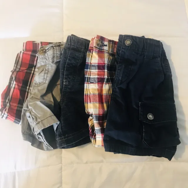 Lot Boys Toddler 12-18 Months Shorts Plaid Cargo Disney Old Navy Carter’s 18m