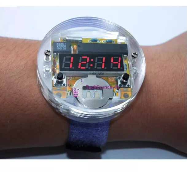NEW Digital Watch Electronic Clock DIY Kit Single Chip LED Display 3V