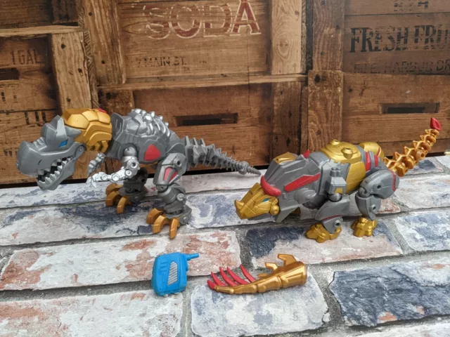 Transformers Hero Mashers Grimlock and Dinobot Slug Age of Extinction