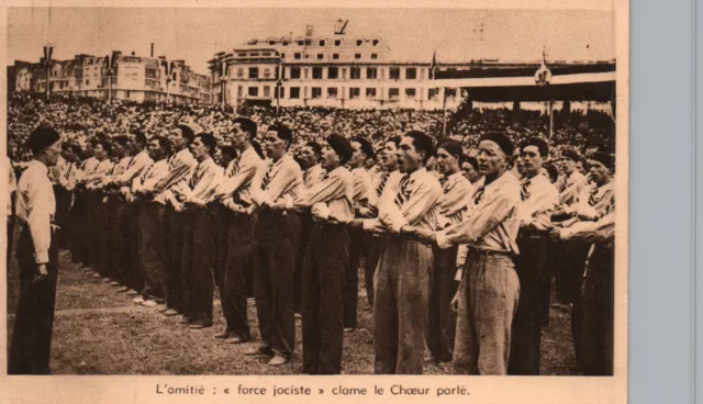 CPA Religion JOC - L'Amitié : "Force Jociste" clame le Choeur parlé