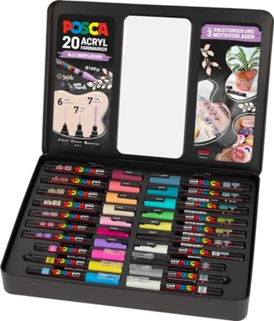 (TG. 1 unit  (Confezione da 1)) uni-ball 186829 - Set di pennarelli POSCA, confe