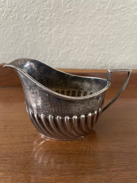 1929 Santa Fe Gorham Dining Car Silver Creamer Side-Marked and Bottom-Marked.