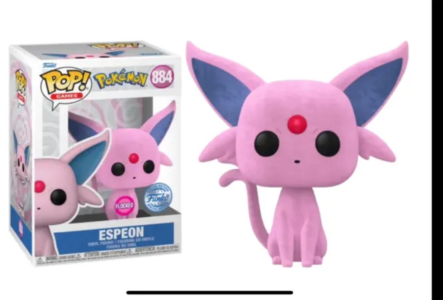 Funko POP Pokémon Espeon Mentali Flocked N° 884 - Funko Spécial Edition