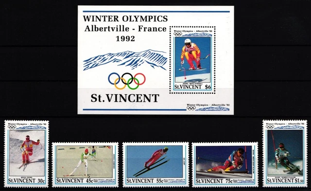 St. Vincent 1952-1956 and Block 203 Mint Olympics #JA434
