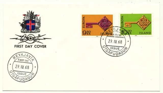 Iceland 1968 FDC Europe CEPT Michel No. 417-18