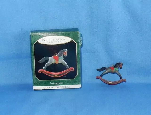 Hallmark 1997 Miniature Rocking Horse Christmas Ornament in Box