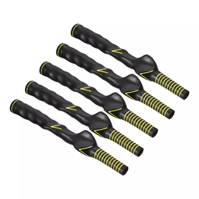 Golf Club Entrenamiento Agarre, 5pzs Diestro Enseñanza Práctica, Negro Amarillo