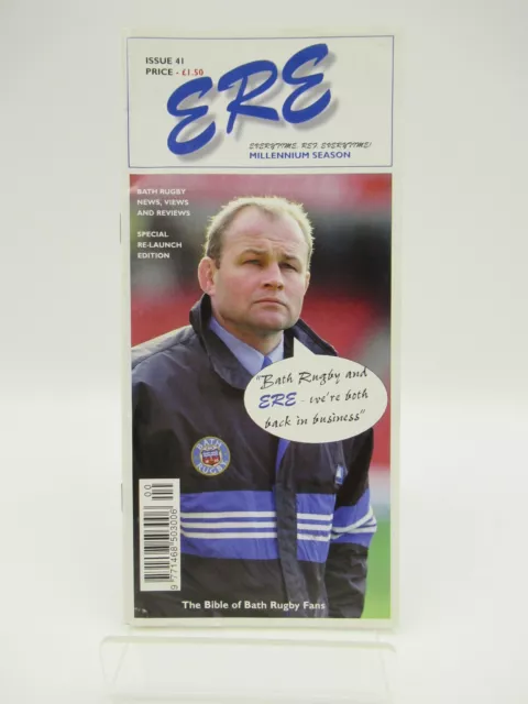 Bath Rugby Official Programme ERE Vol 41 25th September 1999 Millennium Season