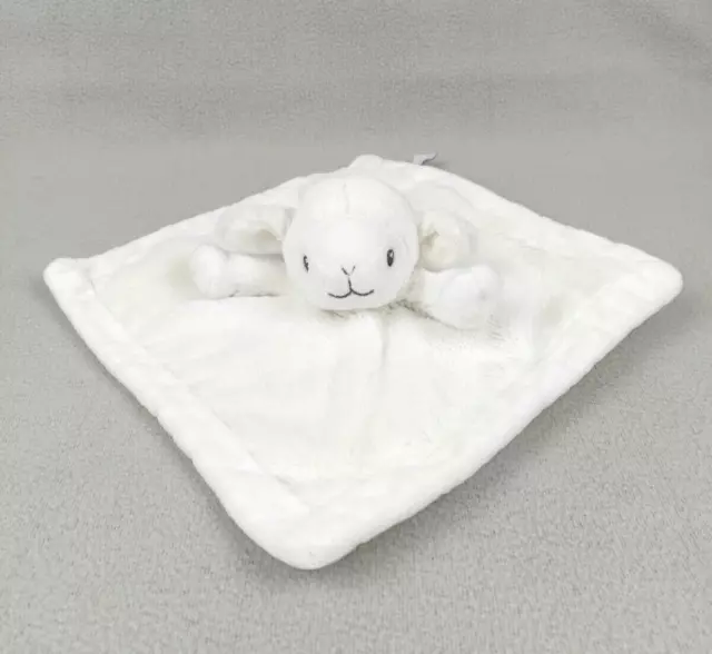 Doudou plat carré mouton blanc Pommette TTBE