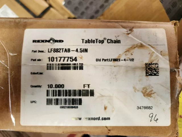 Rexnord Table Top Chain / LF882TAB-4.5"