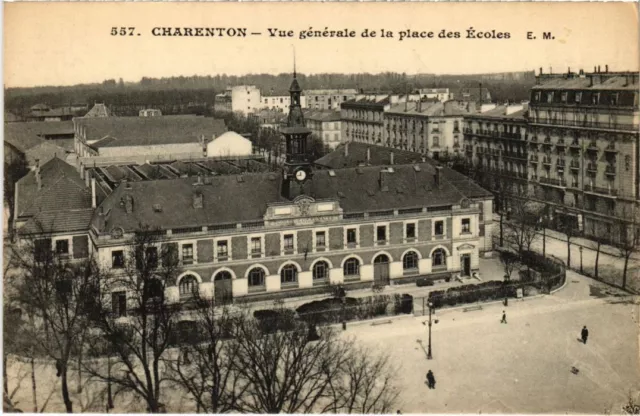CPA AK Charenton General View of the Place des Ecoles FRANCE (1282195)