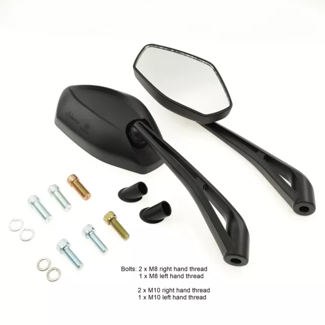 E Mark Mirrors pair for Triumph Street Triple Speed Triple Speed Four Kymco CK1