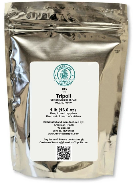 Tripoli Polishing Compound R-15 Rose-Colored SiO2 Powder Industrial Grade (1lb)