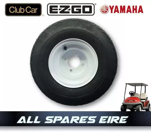 Golfwagen Buggy Rad & Reifen Montage Für Club Auto Yamaha Ezgo Weiß Felge
