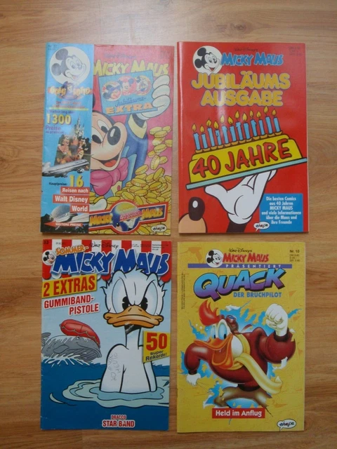 4x Micky Maus Heft + 5x andere Comic Hefte, gut bis neuwertig + Beilagen, s.T.