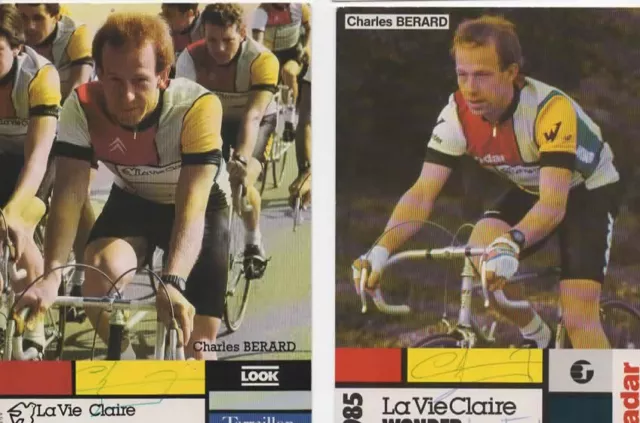 TOUR DE FRANCE CYCLISME autographe  sur 2 cartes de  CHARLY BERARD