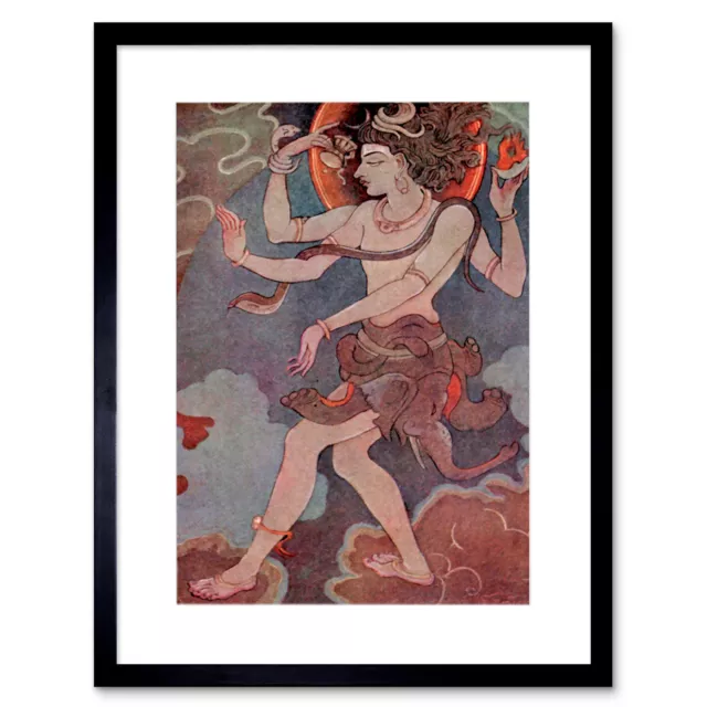 Mazumdar Dance Of Shiva Framed Art Print 12x16 Inch
