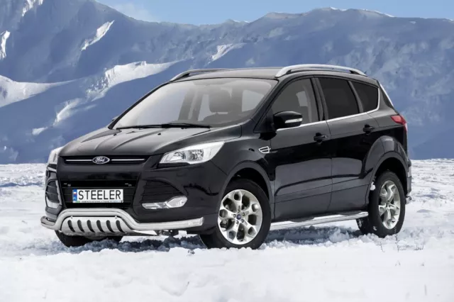 City Edelstahl Frontbügel mit ABE für Ford Kuga 2013-2017 mit Unterfahrschutz