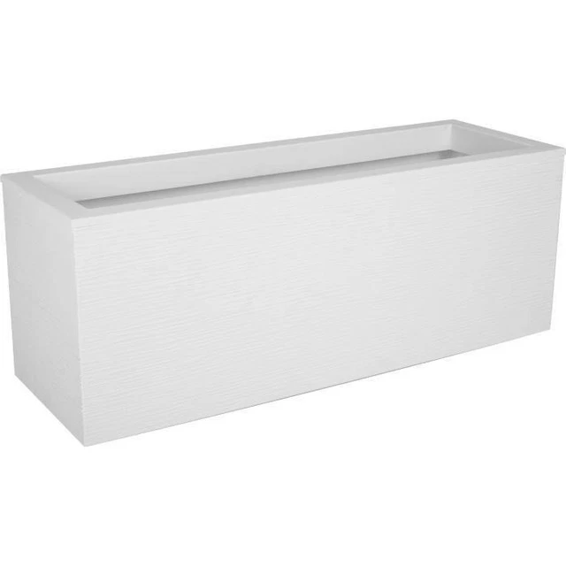 EDA PLASTIQUE Balconniere Graphit Up - 25 L - 59 x 19.5 x 22.8 cm - Blanc cérus