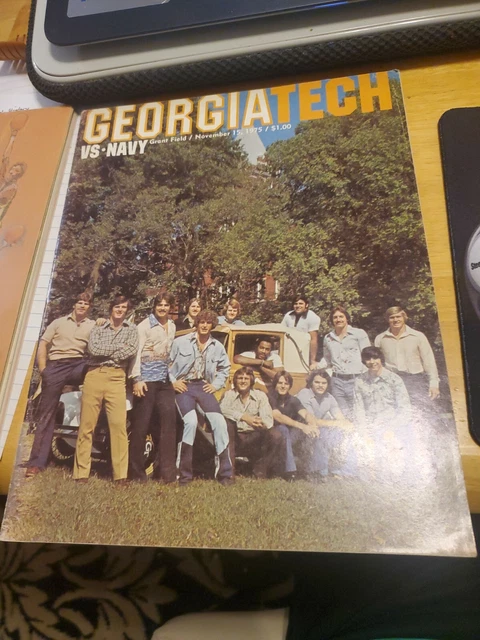 Georgia Tech Vs Navy Game Program Nov 15 1975 Excellent Condition