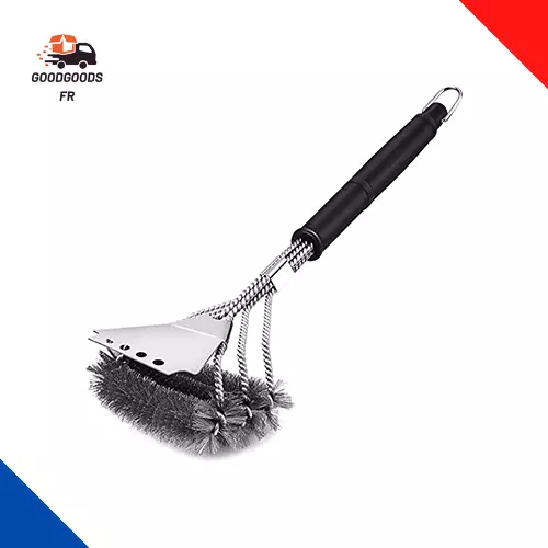 Brosse Barbecue, 3 En 1 Brosse Nettoyage Barbecue Avec Grattoir, Poils Acier