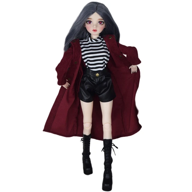 1/3 BJD Doll 24 inch Height Toy Joints Girl Body + Full Set Outfits Free Makeup