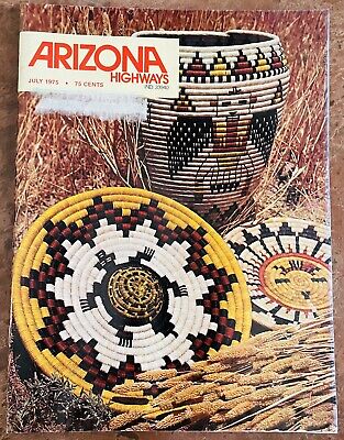 Arizona Highways Magazine July 1975 Native American Tribal Southwest Baskets