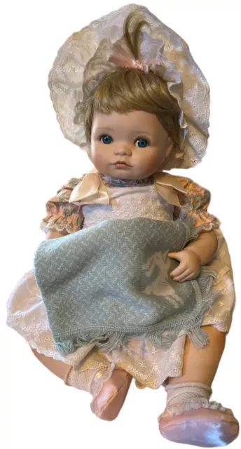 Vtg Hamilton Collection Heritage Dolls Jessica Porcelain Doll 1989 Signed Flawed