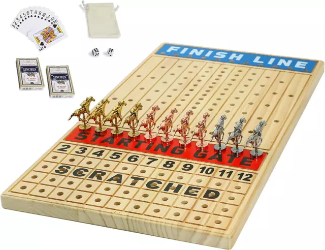 Finish LINE Horse Racing Board Game Race Board Game Is Equipped with 11 Luxury M