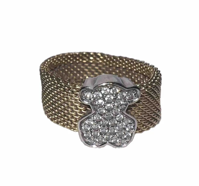 Oro Tous Anillo Tous Icon Mesh ANILLO TOUS ICON Mesh Oro Blanco Y